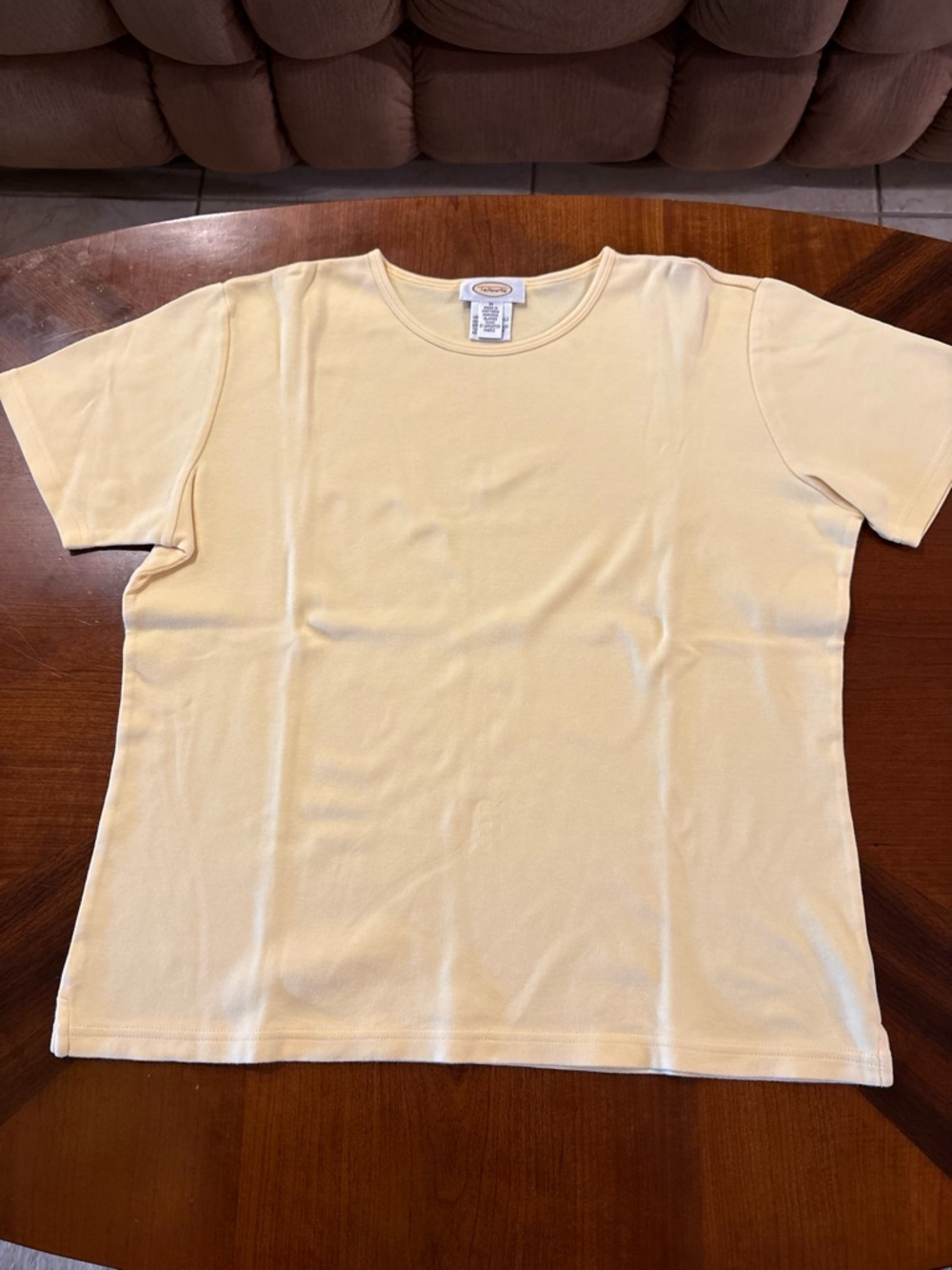Talbots Women’s Short-Sleeve Tee in Soft Yellow